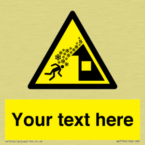 Custom warning roof avalanche